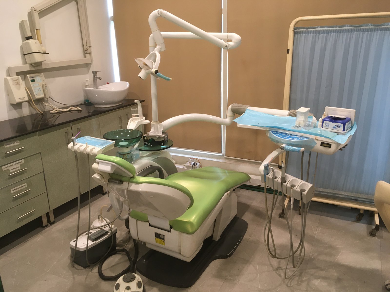 Dentist with patient